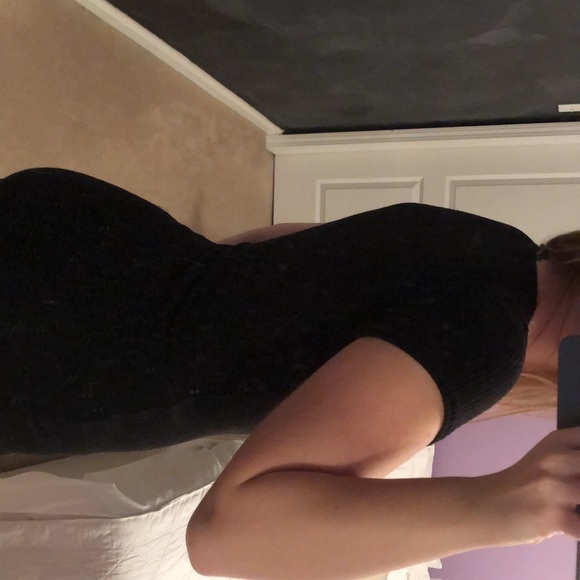 Black pretty little thing square neck bodycon mini dress - Picture 4 of 5